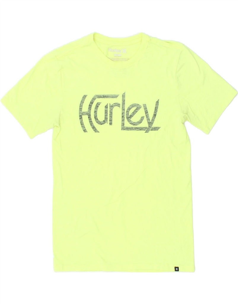 HURLEY Mens Graphic T-Shirt Top Small Yellow Cotton | Vintage Hurley | Thrift | Second-Hand Hurley | Used Clothing | Messina Hembry 