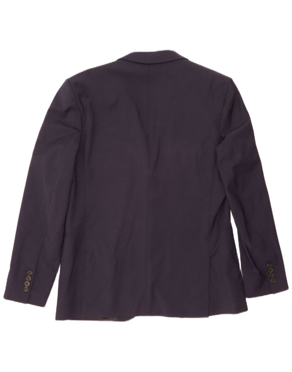 Reiss Mens 2 Button Blazer Jacket UK 40 Large Navy Blue Wool