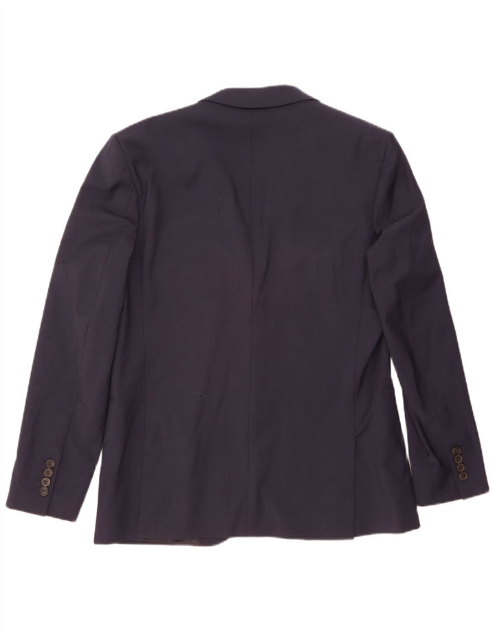 Reiss Mens 2 Button Blazer Jacket UK 40 Large Navy Blue Wool