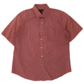 Dockers Mens Short Sleeve Regular Fit Shirt Size 16 1/2 Large Red Cotton