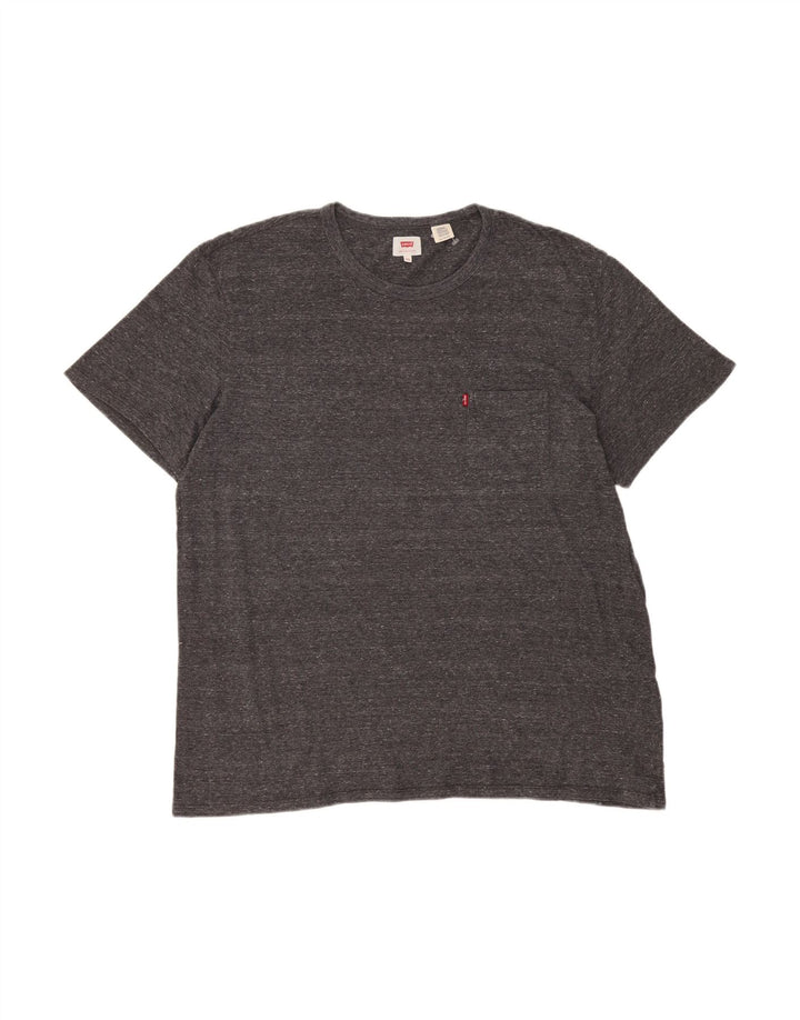 LEVI'S Mens T-Shirt Top 2XL Grey Flecked Cotton
