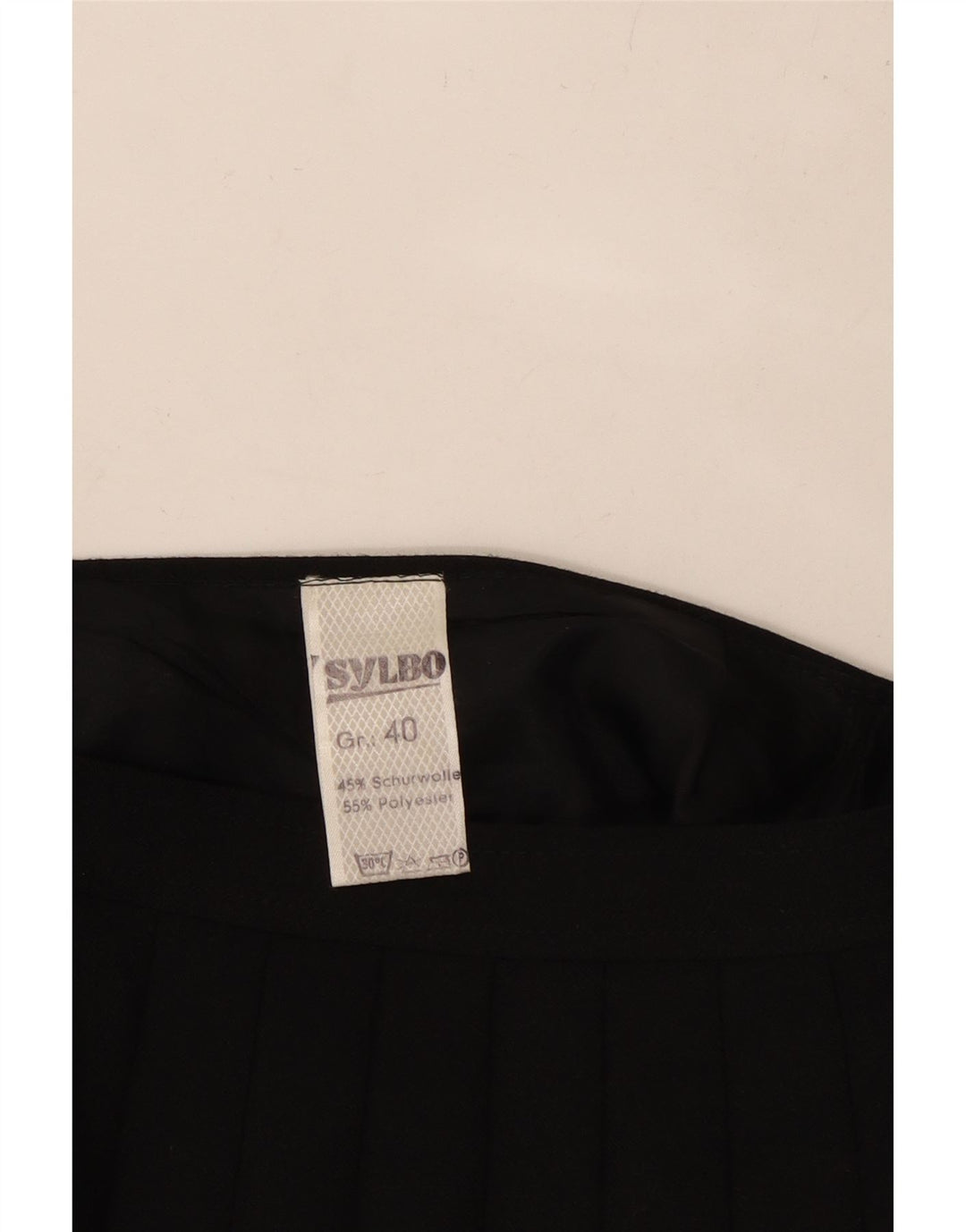 VINTAGE Womens High Waist Knife Pleated Skirt EU 40 Medium W26  Black Wool