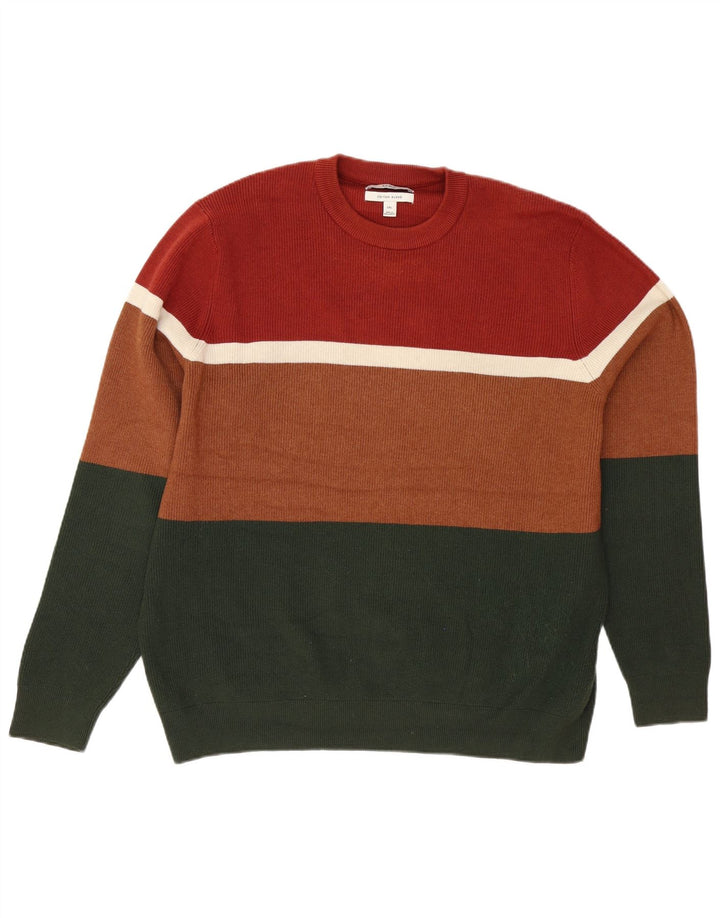Marks & Spencer Mens Crew Neck Jumper Sweater 2XL Multicoloured Colourblock