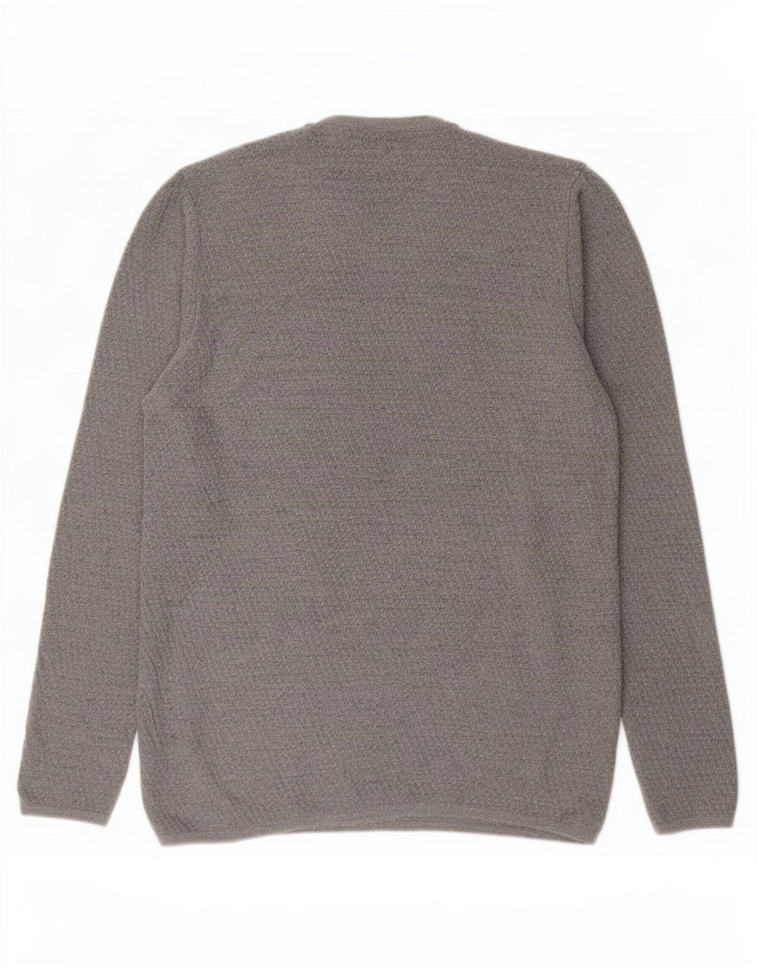 Zara Mens Crew Neck Jumper Sweater Large Grey Viscose