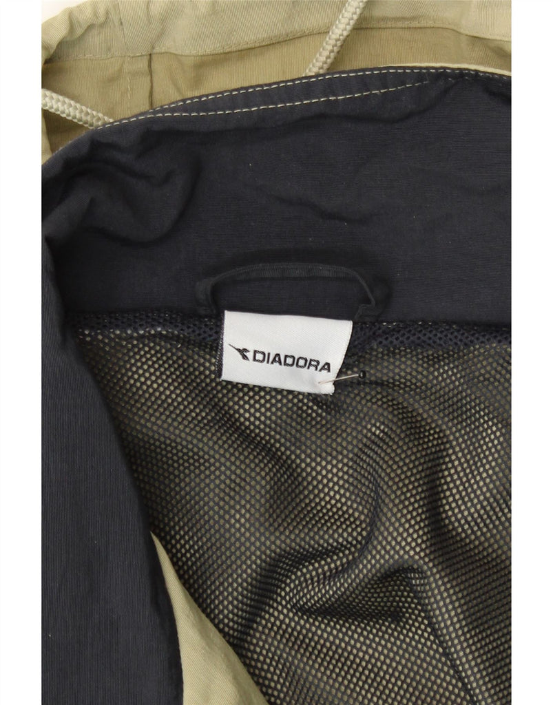 DIADORA Mens Hooded Rain Jacket UK 40 Large Beige Polyamide Vintage Diadora and Second-Hand Diadora from Messina Hembry 