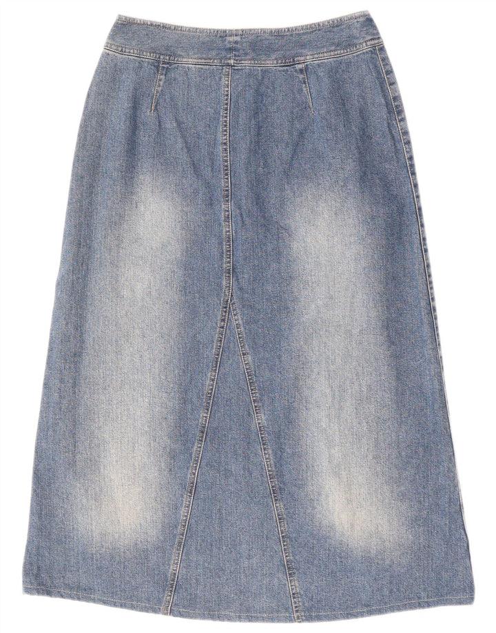 LIZ CLAIBORNE Womens Denim Skirt UK 8 Small W32  Blue Cotton