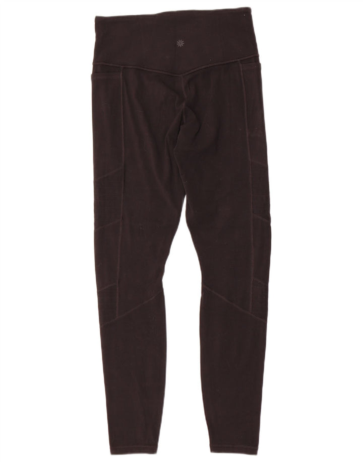 ATHLETA Womens Leggings UK 10 Small  Black Nylon