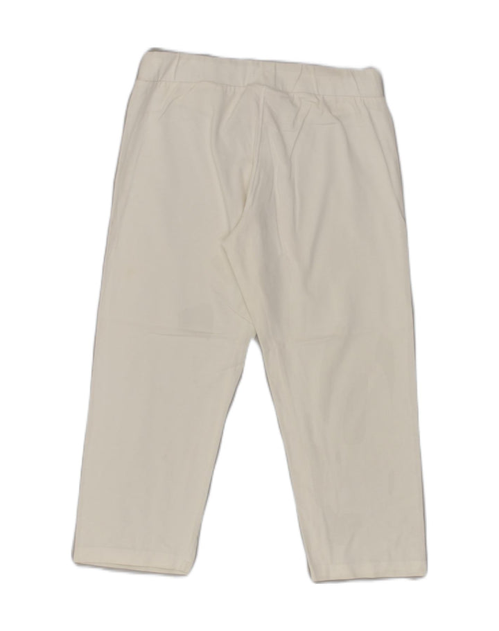 CHAMPION Womens Capri Tracksuit Trousers UK 10 Small Off White | Vintage Champion | Thrift | Second-Hand Champion | Used Clothing | Messina Hembry 
