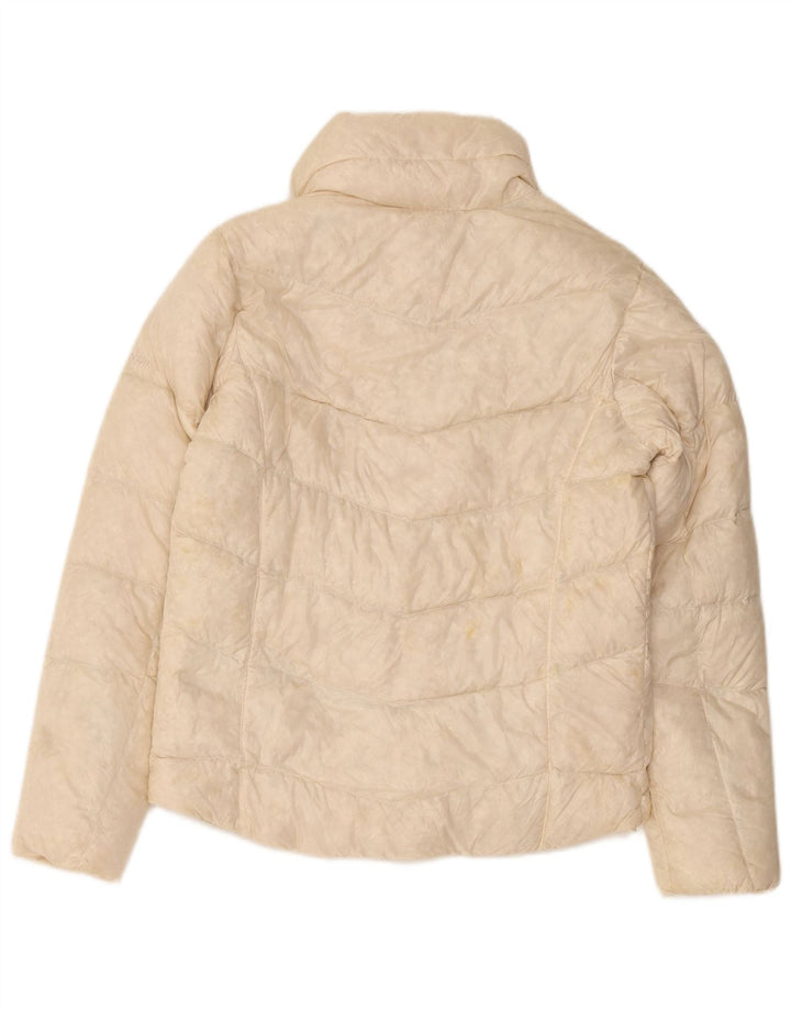 Columbia Womens Titanium Oversized Padded Jacket UK 6 XS Beige Nylon