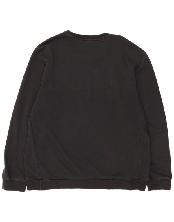 Adidas Mens Graphic Regular Fit Sweatshirt Jumper XL Black Cotton