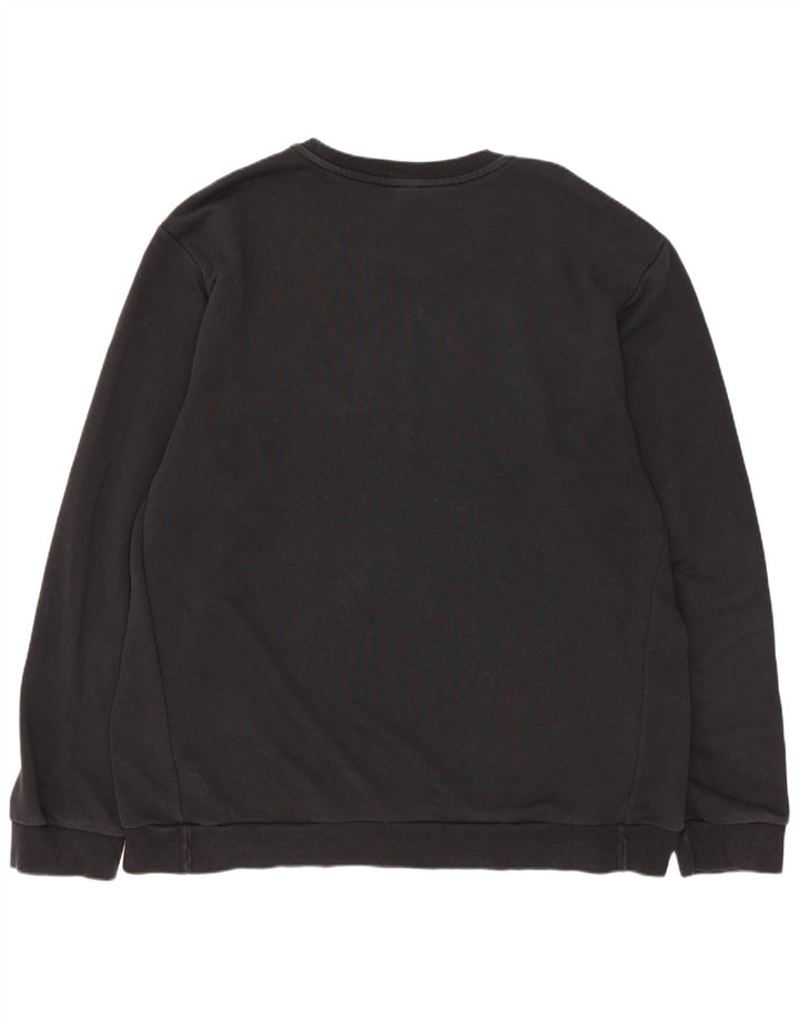 Adidas Mens Graphic Regular Fit Sweatshirt Jumper XL Black Cotton
