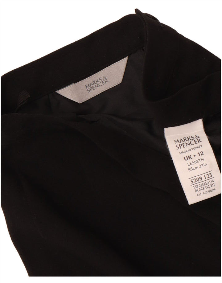 Marks & Spencer Womens Pencil Skirt UK 12 Medium W28 Black Polyester