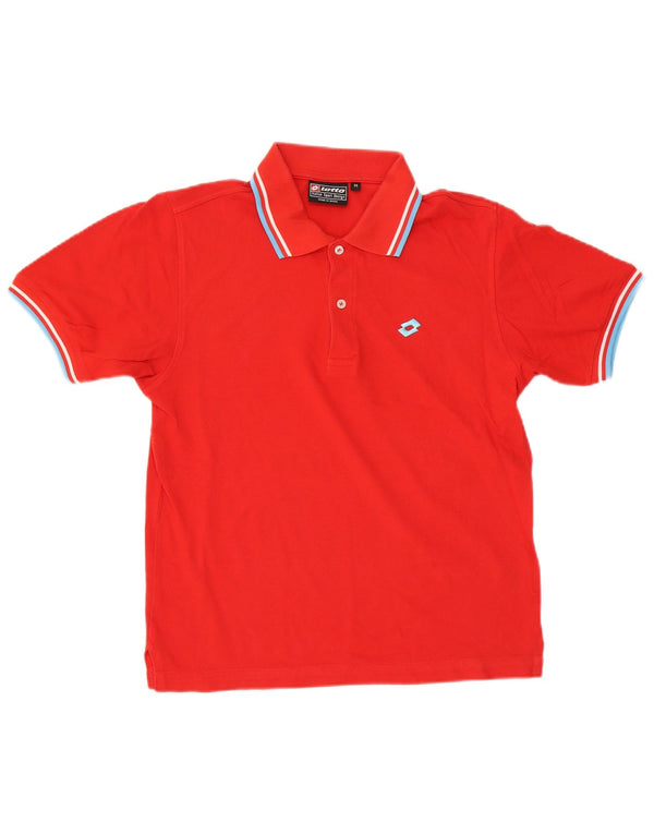 Lotto Mens Polo Shirt Medium Red Striped