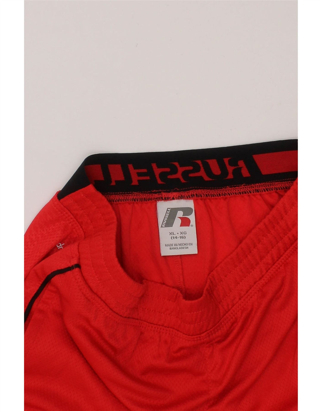RUSSELL ATHLETIC Boys Sport Shorts 14-15 Years XL Red Polyester Vintage Russell Athletic and Second-Hand Russell Athletic from Messina Hembry 