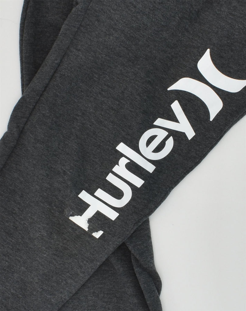 HURLEY Boys Graphic Tracksuit Trousers Joggers 7-8 Years Small Grey Cotton | Vintage Hurley | Thrift | Second-Hand Hurley | Used Clothing | Messina Hembry 