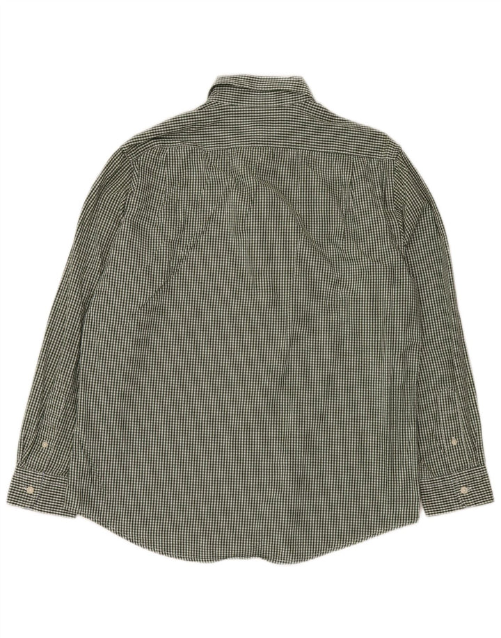 U.S. POLO ASSN. Mens Shirt Medium Green Gingham Cotton