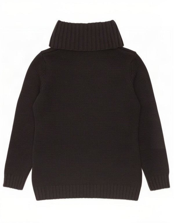 Canda Womens Roll Neck Jumper Sweater UK 14 Medium Black Acrylic
