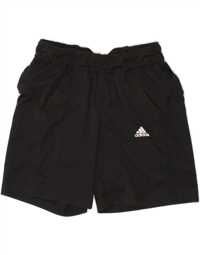 ADIDAS Boys Clima 365 Sport Shorts 7-8 Years Black Polyester | Vintage Adidas | Thrift | Second-Hand Adidas | Used Clothing | Messina Hembry 