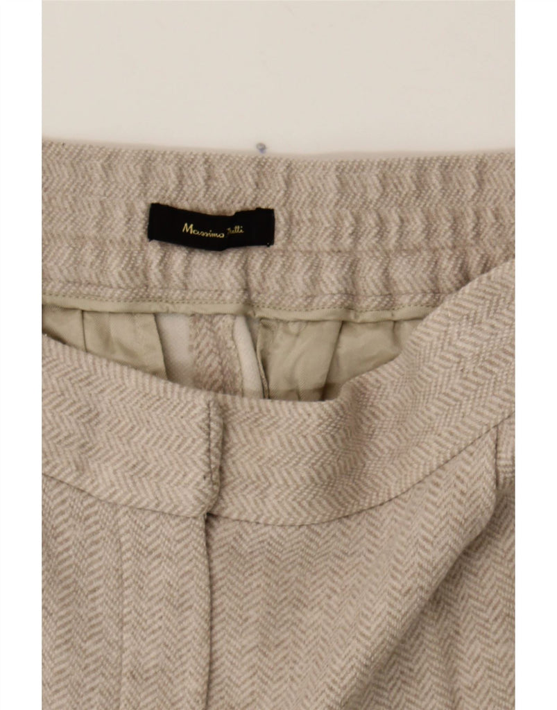 MASSIMO DUTTI Womens Chino Trousers EU 34 2XS W25 L28 Beige Herringbone Vintage Massimo Dutti and Second-Hand Massimo Dutti from Messina Hembry 