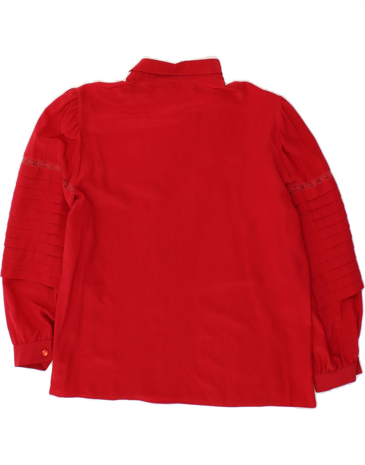 VINTAGE Womens 3/4 Sleeve Blouse Top UK 16 Large Red Vintage Vintage and Second-Hand Vintage from Messina Hembry 