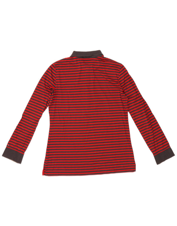 Tommy Hilfiger Womens Long Sleeve Rugby Polo Shirt UK 18 XL Red Striped