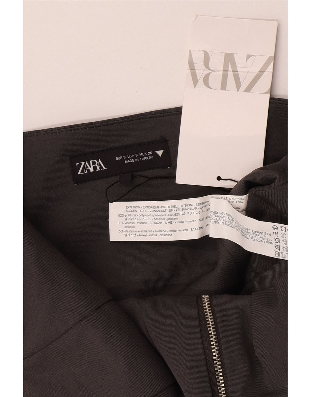 Zara Womens Halter Neck Waistcoat UK 8 Small Grey Pinstripe Polyester