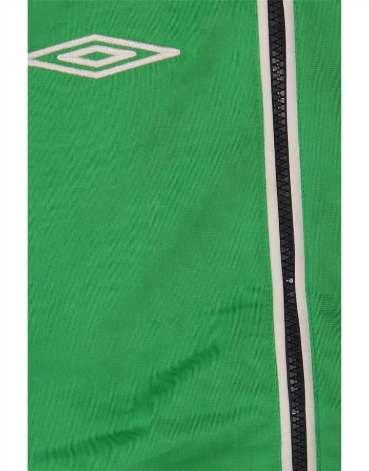 Umbro Mens Graphic Tracksuit Top Jacket Medium Green Colourblock Polyester