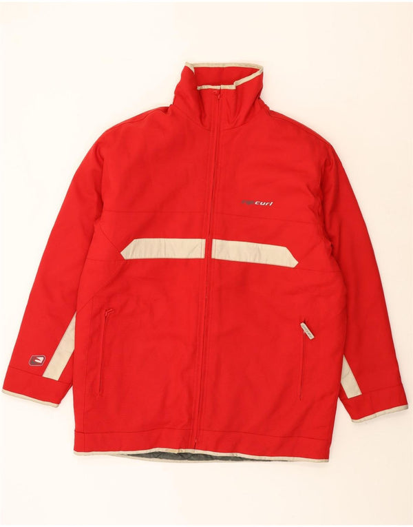Rip Curl Mens Windbreaker Jacket UK 40 Large Red Colourblock Polyester