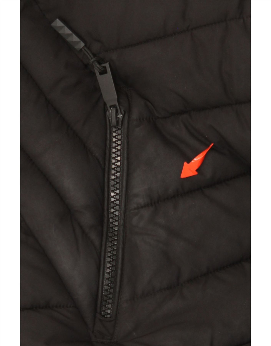 SUPERDRY Womens Padded Coat UK 12 Medium Black Polyester