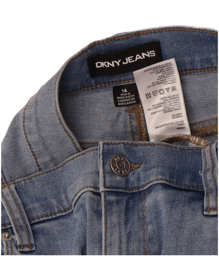 Dkny Womens Denim Shorts US 14 XL W32 Blue Cotton