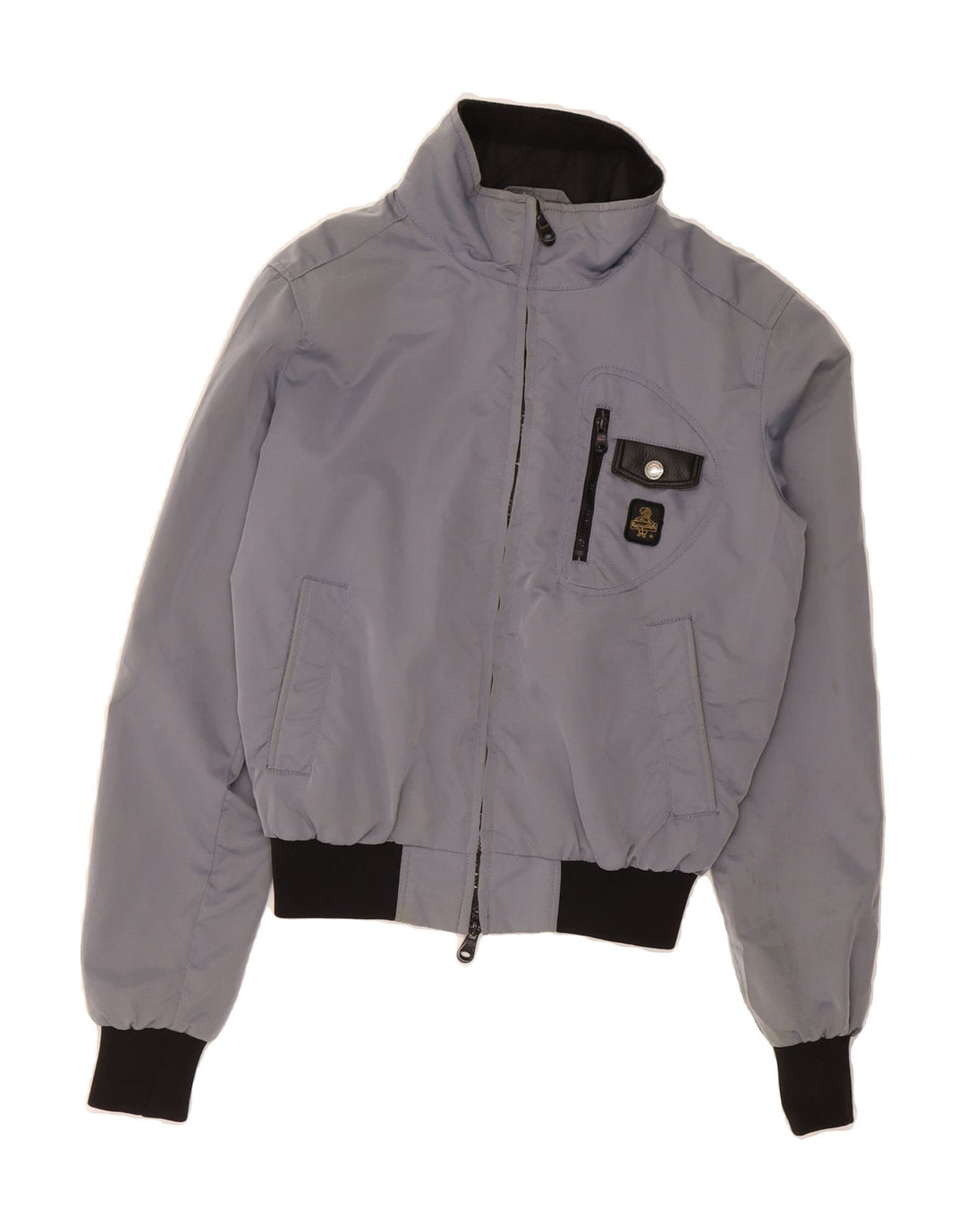 REFRIGIWEAR Womens Bomber Jacket UK 14 Medium Grey Vintage Refrigiwear and Second-Hand Refrigiwear from Messina Hembry 