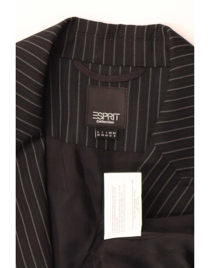 Esprit Womens 2 Button Piece Suit UK 12 Medium W30 L30 Black Striped