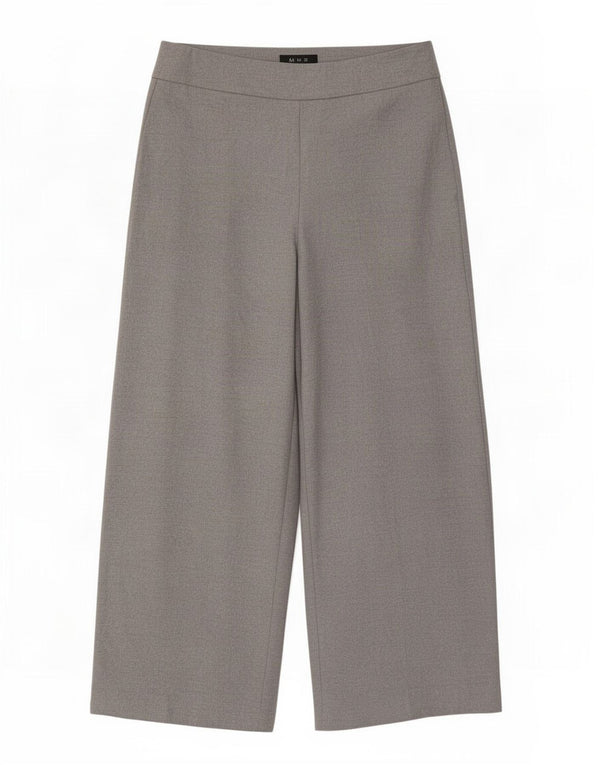 Marks & Spencer Womens Wide Leg Casual Trousers UK 14 Large W30 L27 Grey