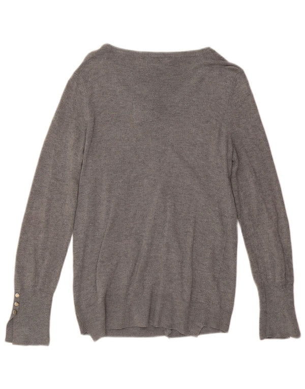 Zara Womens Cardigan Sweater UK 14 Large Grey
