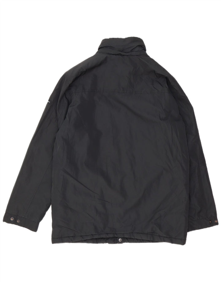 CHAMPION Mens Loose Fit Windbreaker Jacket UK 36 Small Black Polyester
