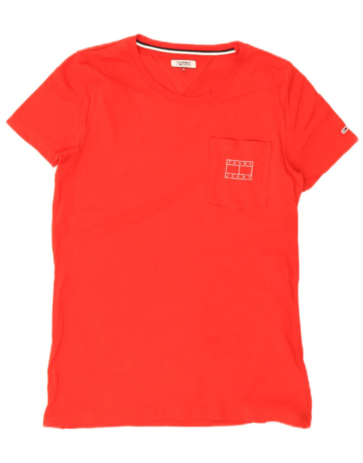 Tommy Hilfiger Mens T-Shirt Top Large Red Cotton