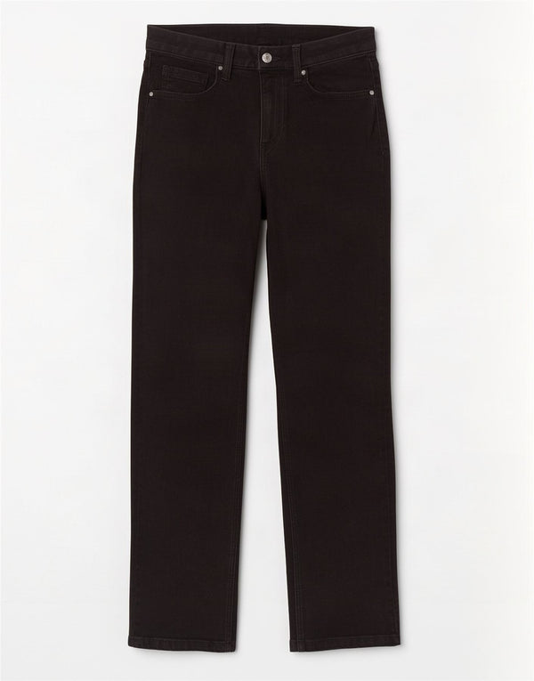 Marks & Spencer Womens Sienna Straight Jeans UK 12 Medium W28 L28 Black