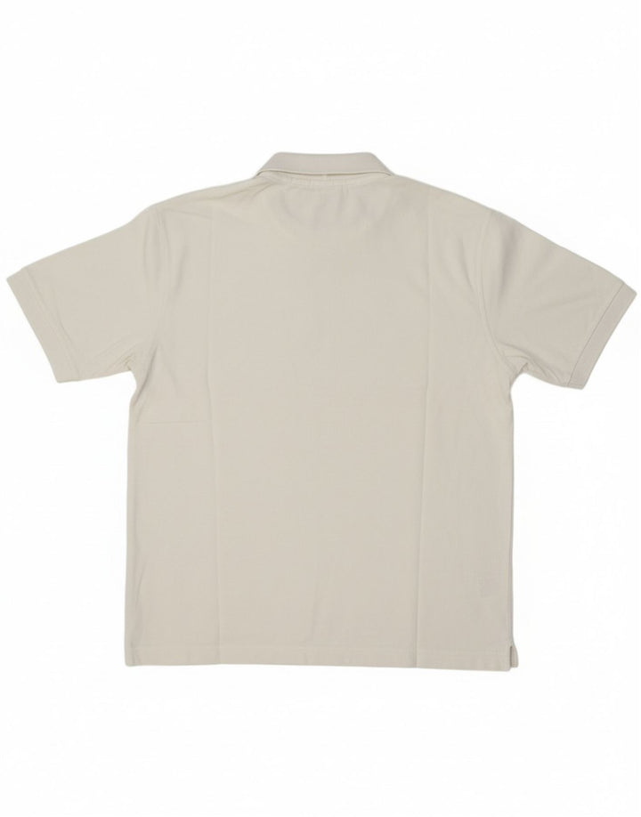 FILA Mens Polo Shirt Large White Cotton