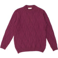 VINTAGE Womens Crew Neck Jumper Sweater UK 14 Medium Maroon Polyester Vintage Vintage and Second-Hand Vintage from Messina Hembry 