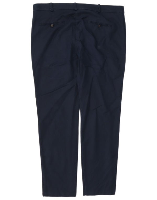 Zara Womens Slim Chino Trousers EU 40 Medium W30 L27 Navy Blue Cotton