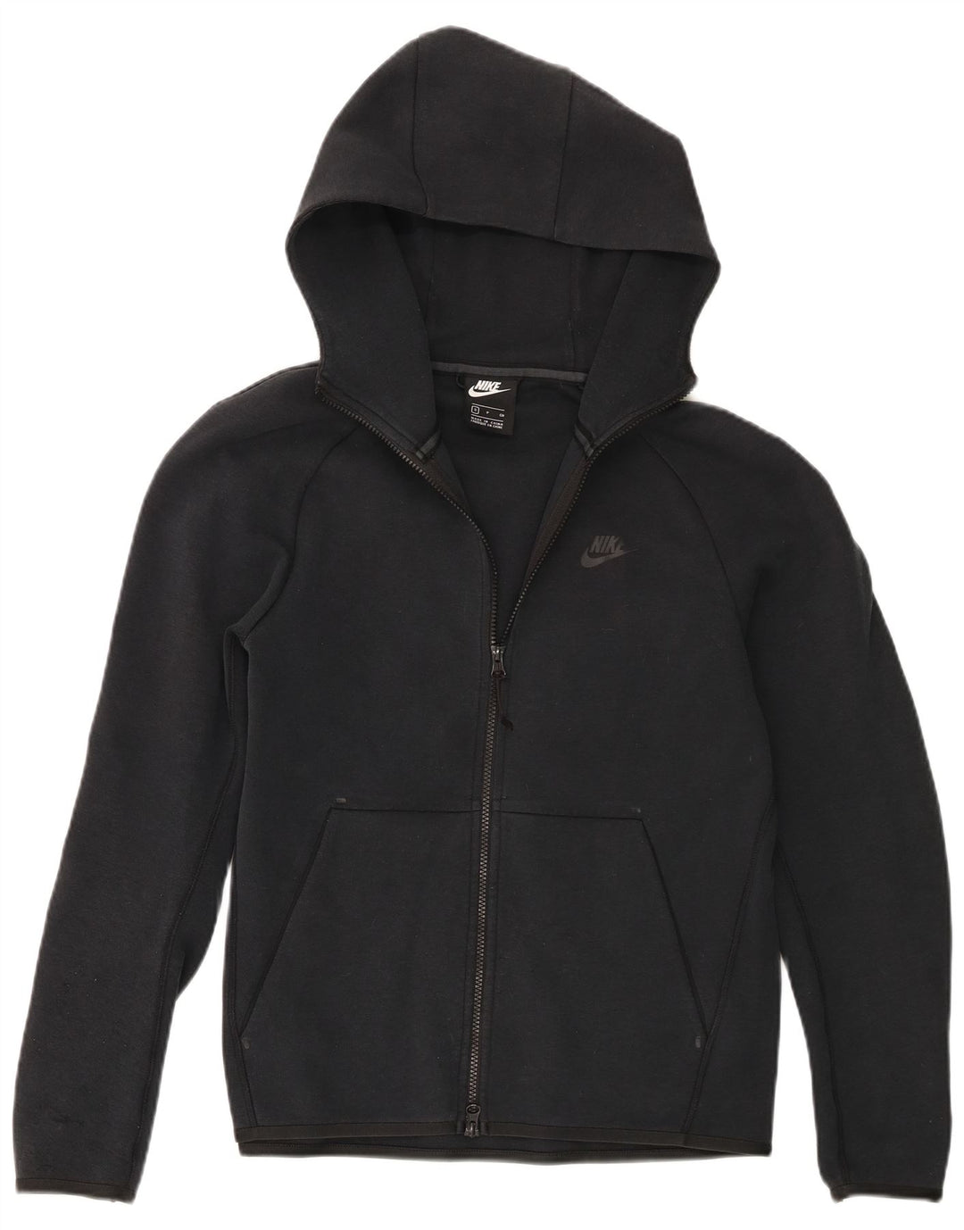 Nike Mens Zip Hoodie Sweater Small Black Cotton