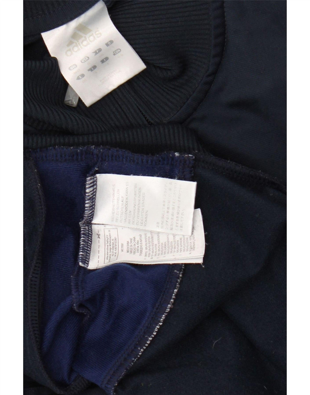 Adidas Mens Tracksuit Top Jacket UK 40/42 Medium Navy Blue Colourblock