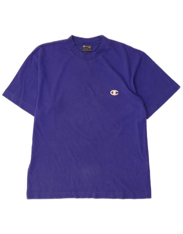 Champion Mens T-Shirt Top Small Blue Cotton