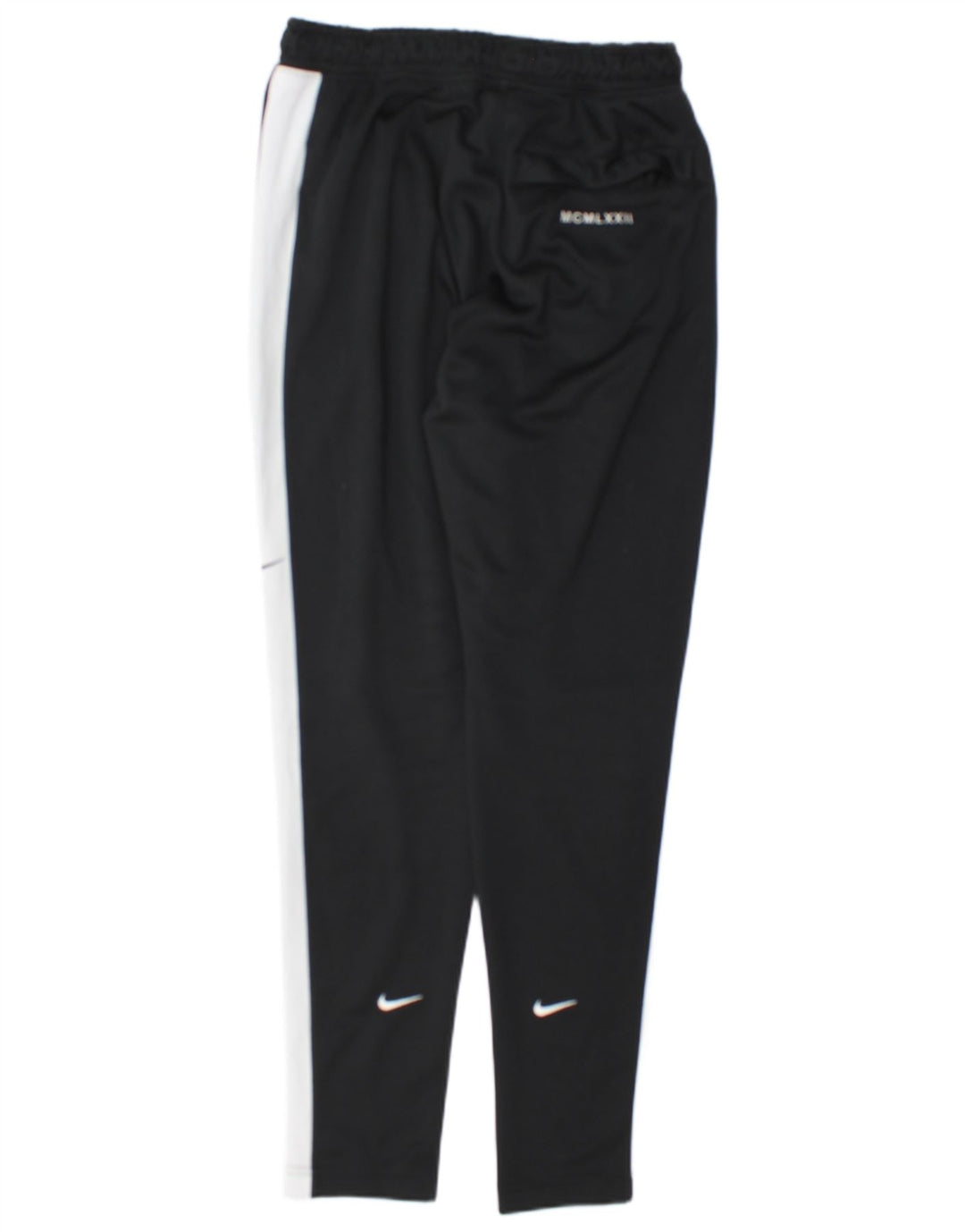 Nike Mens Swoosh Graphic Tracksuit Trousers Small Black Colourblock