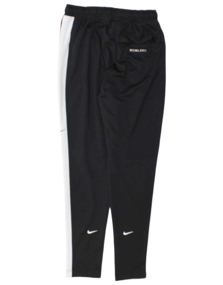 Nike Mens Swoosh Graphic Tracksuit Trousers Small Black Colourblock