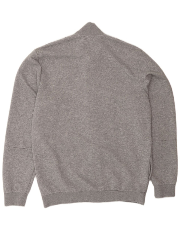 Adidas Mens Tracksuit Top Jacket UK 42/44 Large Grey Flecked Cotton