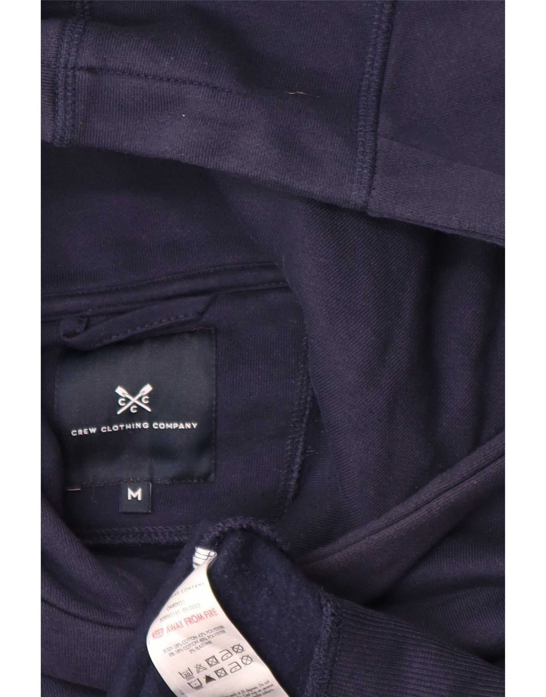 Crew Clothing Mens Hoodie Jumper Medium Navy Blue Cotton