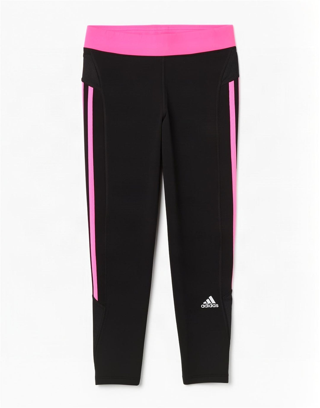 Adidas Womens Capri Leggings UK 10 Small Black Colourblock Polyester