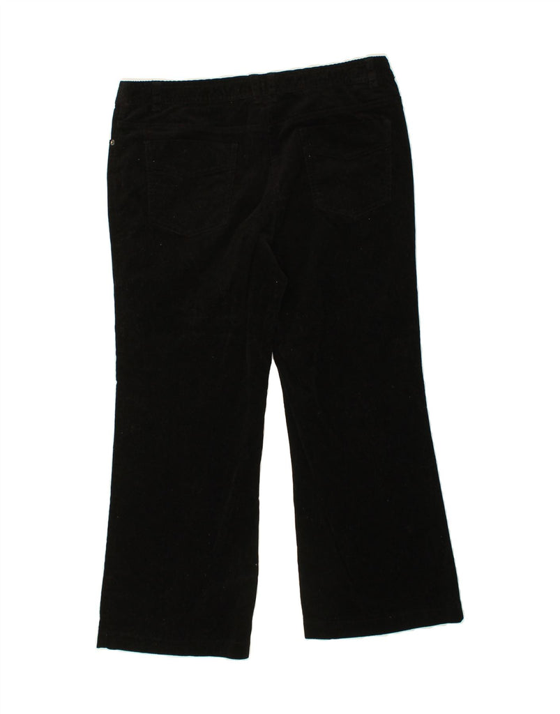 LAURA ASHLEY Womens Bootcut Corduroy Trousers UK 16 Large W34 L26  Black Vintage Laura Ashley and Second-Hand Laura Ashley from Messina Hembry 