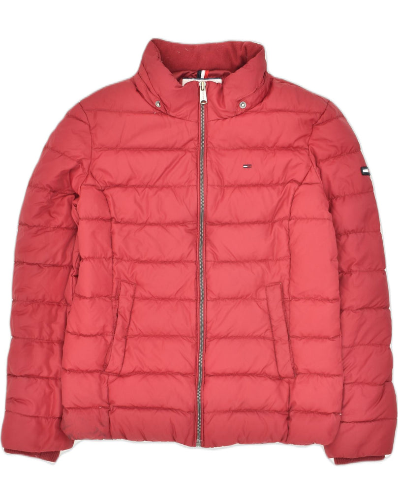 TOMMY HILFIGER Womens Padded Jacket UK 16 Large Red Polyester | Vintage Tommy Hilfiger | Thrift | Second-Hand Tommy Hilfiger | Used Clothing | Messina Hembry 